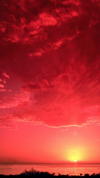 Red sunset iPhone 5s Wallpaper