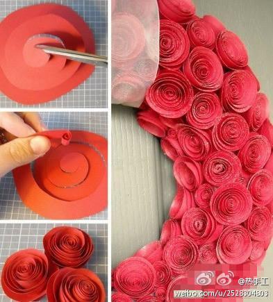 DIY紙玫瑰：剪纸法！