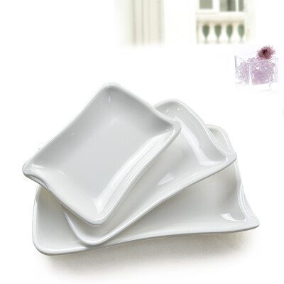 扬格塑料寿司盘子白色调味小碟耐摔密胺餐具创意盘高端上档次