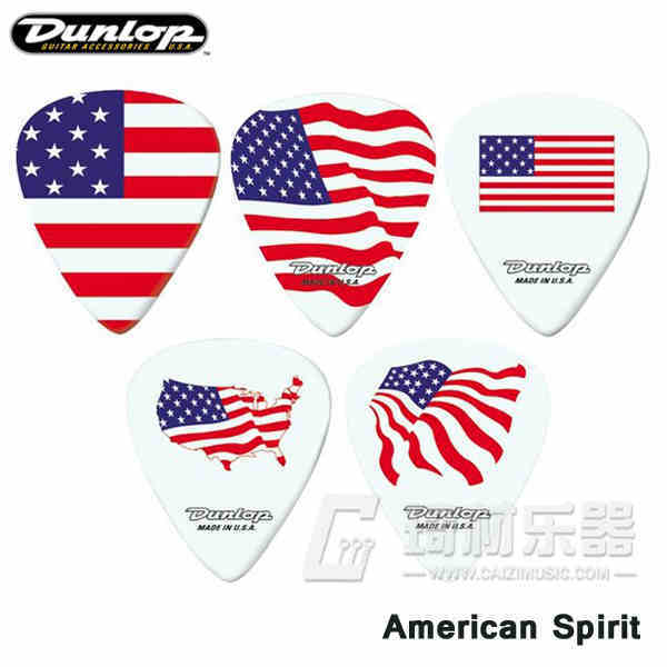 邓禄普 Dunlop American spirit 美国精神 吉他拨片 五枚一套 0.6