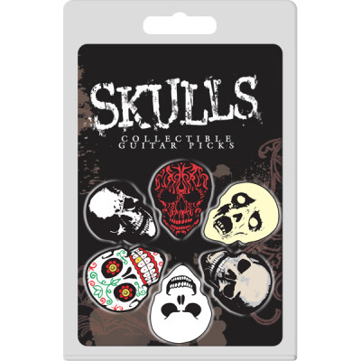 美国 HOTPICK 吉他贝斯拨片SKULLS 可爱骷髅骨花纹荆棘1SKSRCS