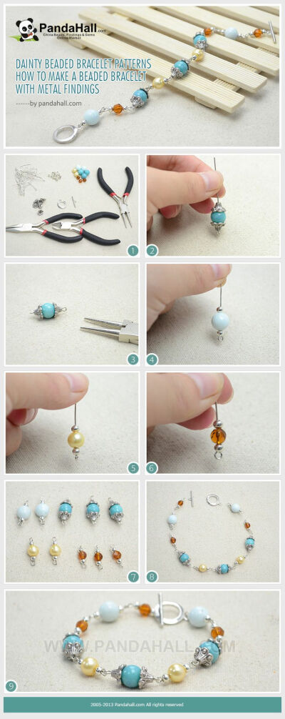 How to Make a Dainty Beaded Bracelet with Metal Findings