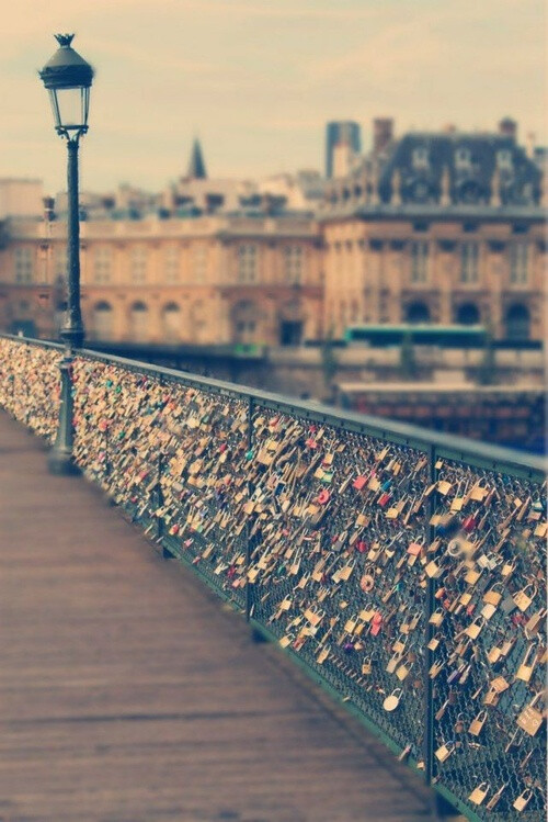 Love bridge, Paris, France