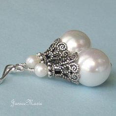 Cute pearl earrings to make.