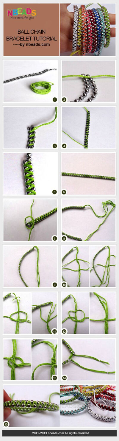 ball chain bracelet tutorial