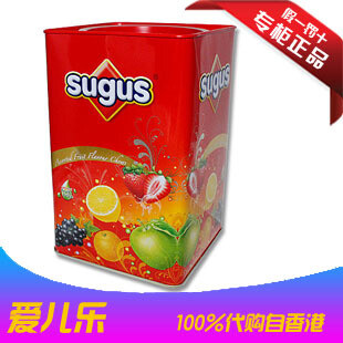 年货送礼香港正品Sugus瑞士糖什锦味水果软糖铁盒550g 婚庆喜糖