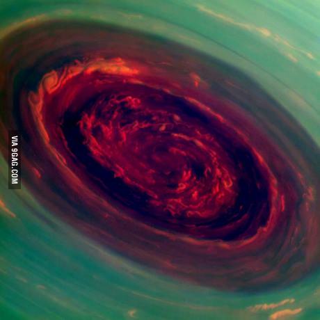 Hurricane at Saturn's north pole