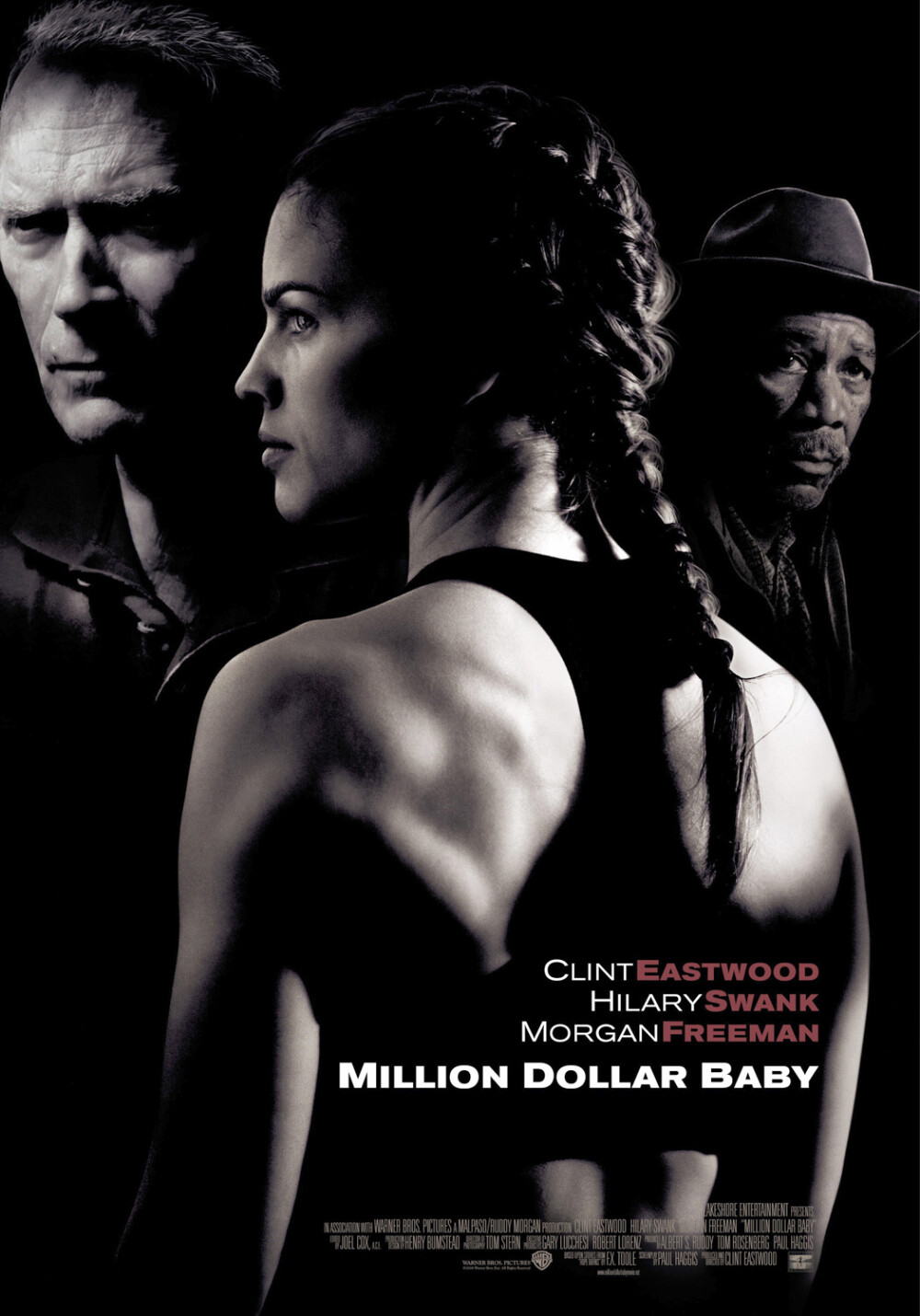 第77届奥斯卡金像奖《百万宝贝》（Million Dollar Baby)：法兰基·邓恩是一位年纪老迈的拳击教练。他几乎将自己的一生都献给了 拳击事业。很多叱咤拳坛的拳手都曾得益于他的提拨。在他的生命中，最重要的莫过于永无休止的拳击课程和细致严谨的拳击理论。而他的这些理论中最重要的一条便是：保护自己永远是第一位的。