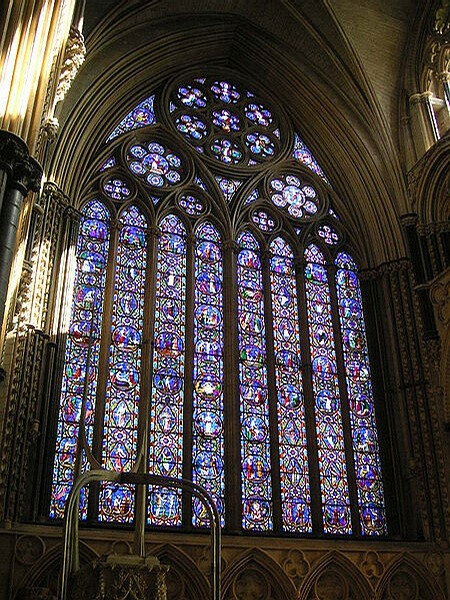 One of England's largest windows, the east window of Lincoln Cathedral, Ward and Nixon (1855）