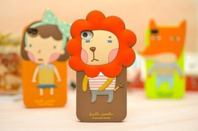韩国奴玛尼Iphone5/5S 手机壳 iPhone4S 硅胶保护套 罗马尼 狮子