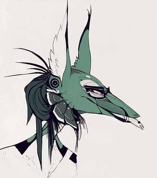 kay 长嘴的龙 插画作品欣赏