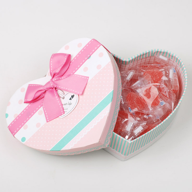 楽菋弹弹心g心形礼盒创意心形软糖节日|派对|甜品台糖果礼盒