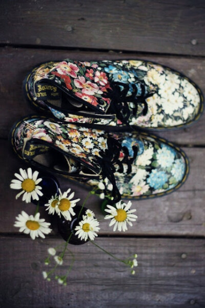 flower doc martens