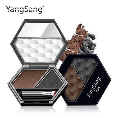 YangSang/杨桑 靓眼双色眉粉3.8g 粉质细腻自然防水防汗正品包邮