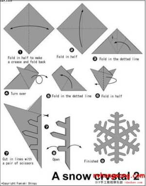 雪花剪纸教程