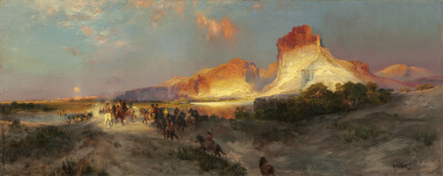 Green River Cliffs,Wyoming--by Thomas Moran