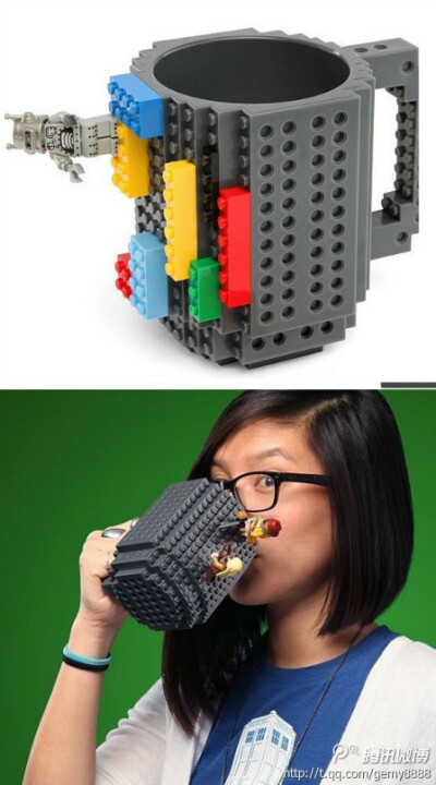 #创意家居#建立属于你的咖啡杯！这些LEGO, PixelBlocks, Mega Bloks,KRE-O,or K'NEX Bricks产品都符合规格，可以直接装到杯子上。