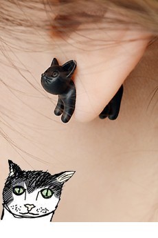 萌系喵星人耳钉，韩国正品代购。适用于有耳洞的姑娘。去购买→http://t.cn/8FwfZ7H