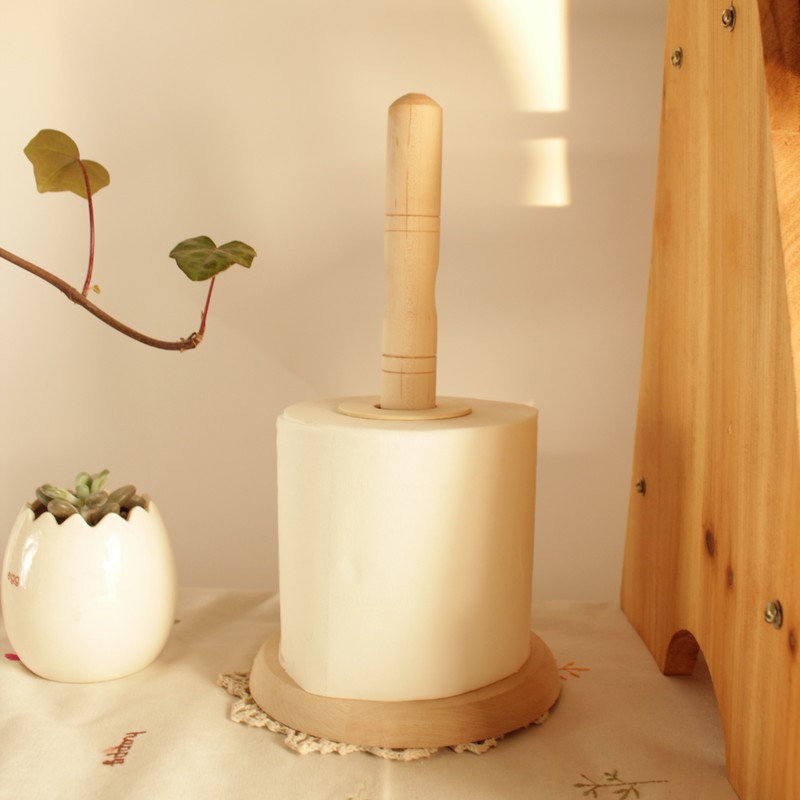 四月。原木纸巾架卷筒纸架zakka厨房用品杂货