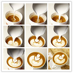 【拉花咖啡】食材：咖啡、牛奶 &amp;br&amp; 做法…