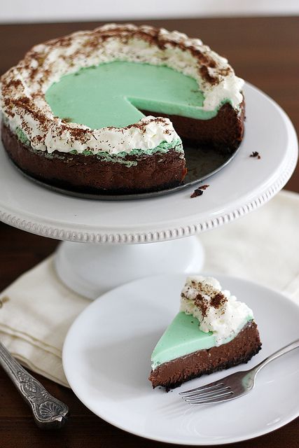 double chocolate mint cheesecake