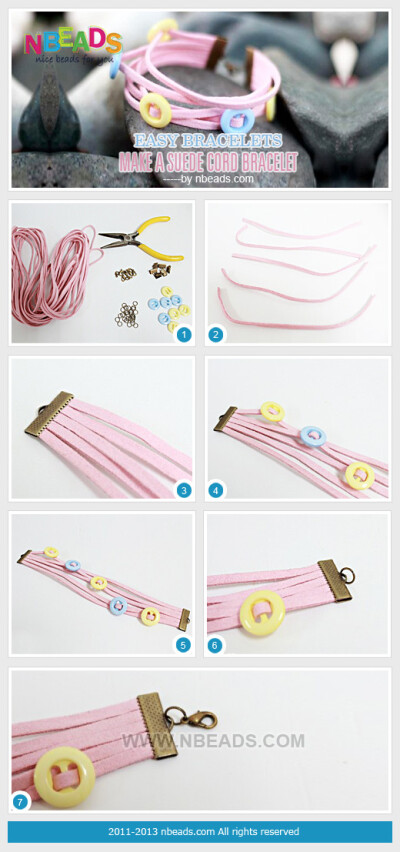 easy bracelets- make a suede cord bracelet