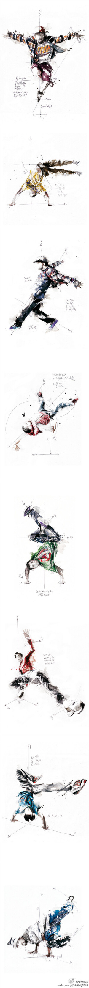 #国外插画分#_____ 每个动作都必须精确不得有误差.