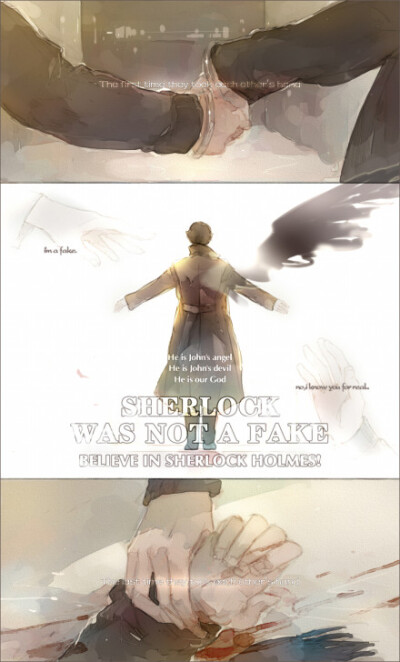 #神探夏洛克# 《The first time.The last time》FOR汤·SHERLOCK WAS NOT A FAKE——Believe in Sherlock.Holmes！The first time he took his hand, it was warm;The last time he took his hand, it was deadly col…