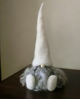 Needle felted gnome