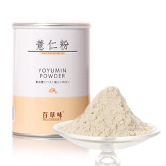 限量 百草味 粉粉 超细现磨 粉 熟薏仁粉 136g新罐装天然粉粉食品