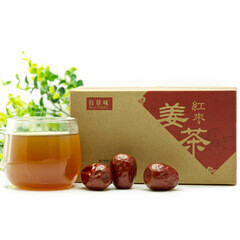 专柜 百草味 新品 保健茶 特级 红枣姜茶16袋/盒192g浙江包装金华