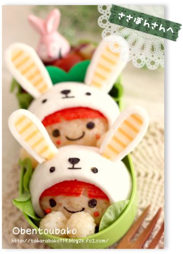 Rabbit hood bento♡