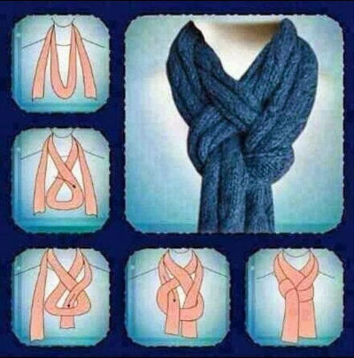 系围巾的几种方法