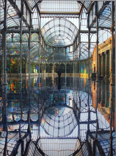 Rainbow Spectrums Mirrored Throughout Palacio de Cristal