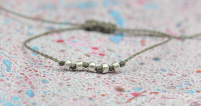 Sterling silver beads bracelet