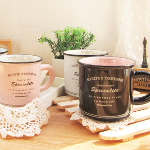 三月鸢尾 欧式简约优雅田园 陶瓷杯水杯早餐下午茶咖啡牛奶杯子
