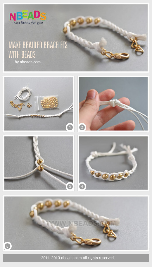 make braided bracelets with beads