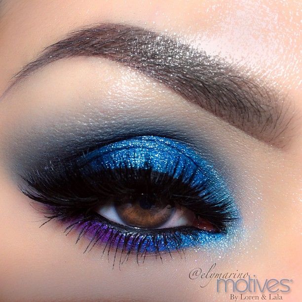 Purple and blue #vibrant #smokey #bold #eye #makeup #eyes