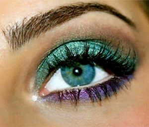 Purple and teal eye makeup #vibrant #smokey #bold #eye #makeup #eyes