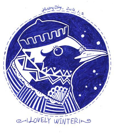 圆珠笔Lovely Winter.