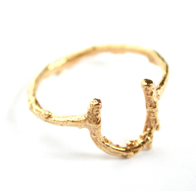 Alex Monroe Little Twig Horseshoe Ring 树枝马蹄戒指1320