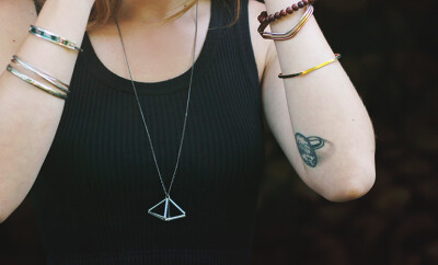 DIY TRIANGLE PRISM NECKLACE