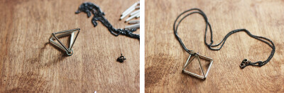 DIY TRIANGLE PRISM NECKLACE