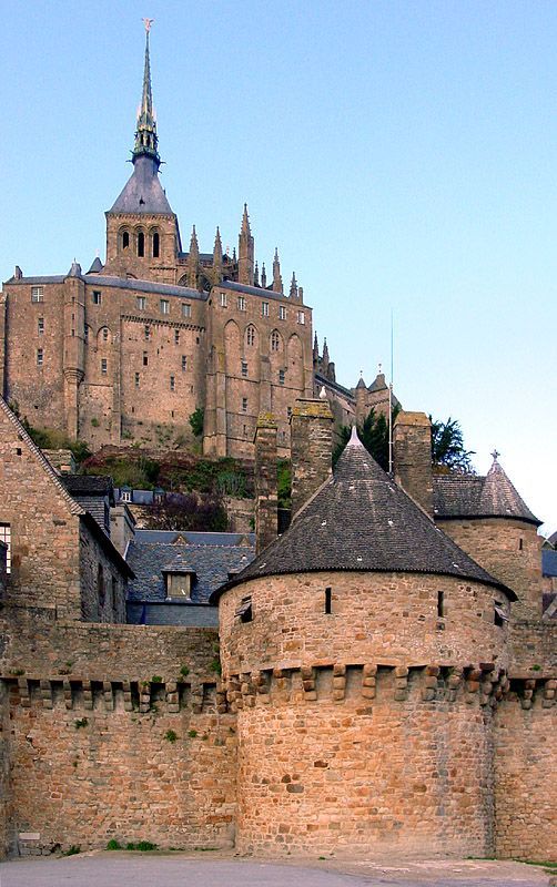 Medieval Castle, Mont-Saint-Michel in Normandy, France