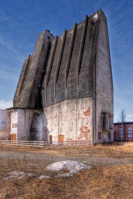 Silo designed by Alvar Aalto in Toppila, Oulu