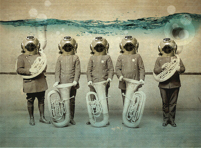 the diving bell Tuba quintet Art Print