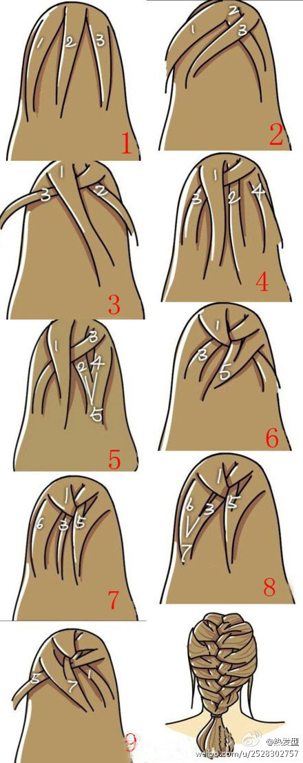 超详细图解编发~~蝎子辫~！