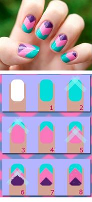 DIY Zig Zag Nails