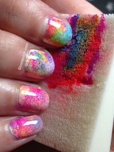 tie dye nails diy - could also do with dark colors to look like the galaxy! I love this