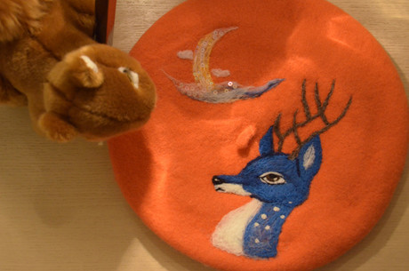 我的手作帽子“望月”。喜欢的欢迎来看看！